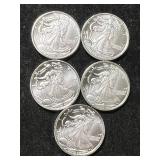 .5 TROY OZ .999 FINE SILVER FRACTIONAL ROUNDS