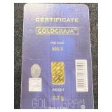 .5 GRAMS .999 FINE GOLD IGR BAR