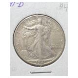 1941-D US WALKING LIBERTY HALF DOLLAR
