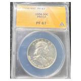 1956 US PROOF FRANKLIN HALF DOLLAR ANACS PF67