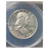 1956 US PROOF FRANKLIN HALF DOLLAR ANACS PF67