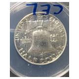 1956 US PROOF FRANKLIN HALF DOLLAR ANACS PF67