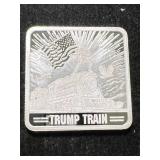 1 TROY OZ .999 FINE SILVER TRUMP TRAIN BAR
