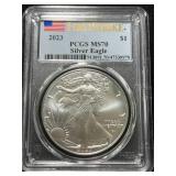 2023 AMERICAN SILVER EAGLE PCGS MS70