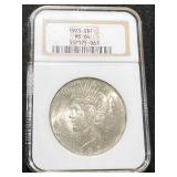 1923 US PEACE SILVER DOLLAR NGC MS64