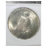 1923 US PEACE SILVER DOLLAR NGC MS64