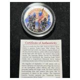 2001 AMERICAN HEROES COMMEM SILVER DOLLAR 1 TROY OZ .999 FINE SILVER