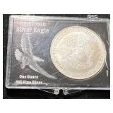 2006 AMERICAN SILVER EAGLE 1 TROY OZ .999 FINE SILVER IN CASE