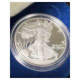 1986 PROOF AMERICAN SILVER EAGLE IN ORIGINAL MINT BOX