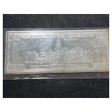 4 TROY OZ .999 FINE SILVER $100 BILL DESIGNED BAR