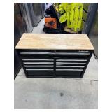 Husky Tool Storage 46 in. W x 18 in. D 9-Drawer Mobile Workbench Cabinet in Gloss Black BRAND NEW #H46X18MWC9BLK MSRP $448