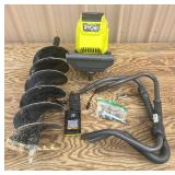Ryobi 40V HP Brushless Cordless Earth Auger Powerhead with 8 in. Bit with 4.0 Ah Battery and Charger LIGHTLY USED MSRP $449