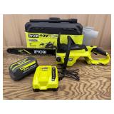Ryobi 40V HP Brushless 18 in. Cordless Battery Powered Chainsaw Kit - 6.0 Ah Battery and Rapid Charger Included LIGHTly USED - MSRP $379