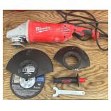 Milwaukee 15 Amp 7/9 in. Large Angle Grinder with Trigger Lock-On Switch USED 6088-30 MSRP $249