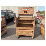 Knaack gang box  job site storage L 49” x H 55” x D 30 ½” (height with lid open 86”)