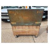 Knaack gang box / chest job site storage (blue lid) L 48” x H 34” x D 24"