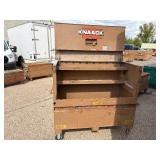 Knaack gang box / job site storage L 60” x H 57” x D 30” (height with lid open 85”)