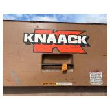 Knaack gang box / job site storage L 60” x H 57” x D 30” (height with lid open 85”)