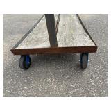 Mobile Bar and Pipe Rack L 73 ½” x H 68” x D 30”, two double sided storage levels