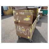 Knaack gang box, job site storage box L 60” x H 57” x D 30” (height with lid open 85”)