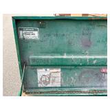 Greenlee storage box 2460, 60”l x 24”d x 25” t