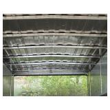 StoneBrooke White truck topper, pro series with roof racks, hatchback door and front window