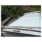 StoneBrooke White truck topper, pro series with roof racks, hatchback door and front window