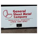 StoneBrooke White truck topper, pro series with roof racks, hatchback door and front window