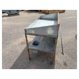 Metal Drafting table on wheels 60” w x 30 ½” d x 45 ½” t