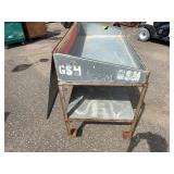 Metal Drafting table on wheels 60” w x 30 ½” d x 45 ½” t