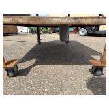 Metal Drafting table on wheels 60” w x 30 ½” d x 45 ½” t