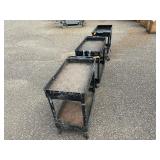 (3) Rolling Carts, black plastic. 37” w x 19”d x 31 ½”