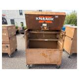 Knaack gang box  job site storage L 49” x H 55” x D 30 ½” (height with lid open 86”)