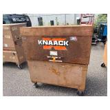 Knaack gang box  job site storage L 49” x H 55” x D 30 ½” (height with lid open 86”)