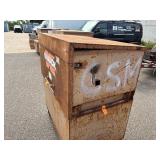 Knaack gang box  job site storage L 49” x H 55” x D 30 ½” (height with lid open 86”)