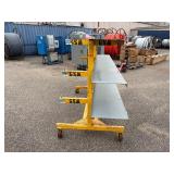 Mobile 3-level cantilever double sided rack 120 ¼”l. x 48” w x 68 ½” t