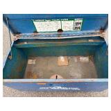 Blue Job Site Chest on wheels, 48”w  x 30” d x 31”