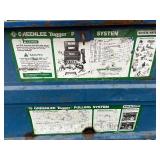 Blue Job Site Chest on wheels, 48”w  x 30” d x 31”