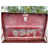 Red Job Site gang box / chest 48” w x 30” d x 41 ¾” t