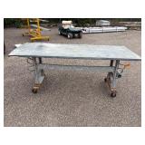 Metal Rolling work table 96”l x 36” w x 39 ½” t