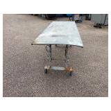 Metal Rolling work table 96”l x 36” w x 39 ½” t
