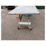 Metal Rolling work table 96”l x 36” w x 39 ½” t