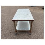 Metal rolling work table 60 ½” l x 30” w x 32 ½”