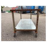 Metal rolling work table 60 ½” l x 30” w x 32 ½”