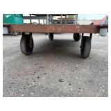 Flat industrial metal dolly 60”l x 30” w x 11”t
