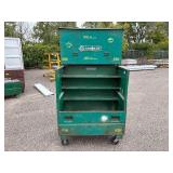 Greenlee job site storage box, flat top,  L 49” x H 59” x D 30”