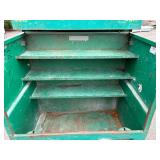 Greenlee job site storage box, flat top,  L 49” x H 59” x D 30”