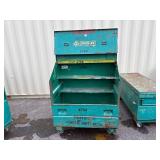 Greenlee Job site storage slant top box  L 49” x H 56 ½” x D 30 ½”