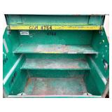 Greenlee Job site storage slant top box  L 49” x H 56 ½” x D 30 ½”