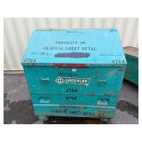 Greenlee Job site storage slant top box  L 49” x H 56 ½” x D 30 ½”